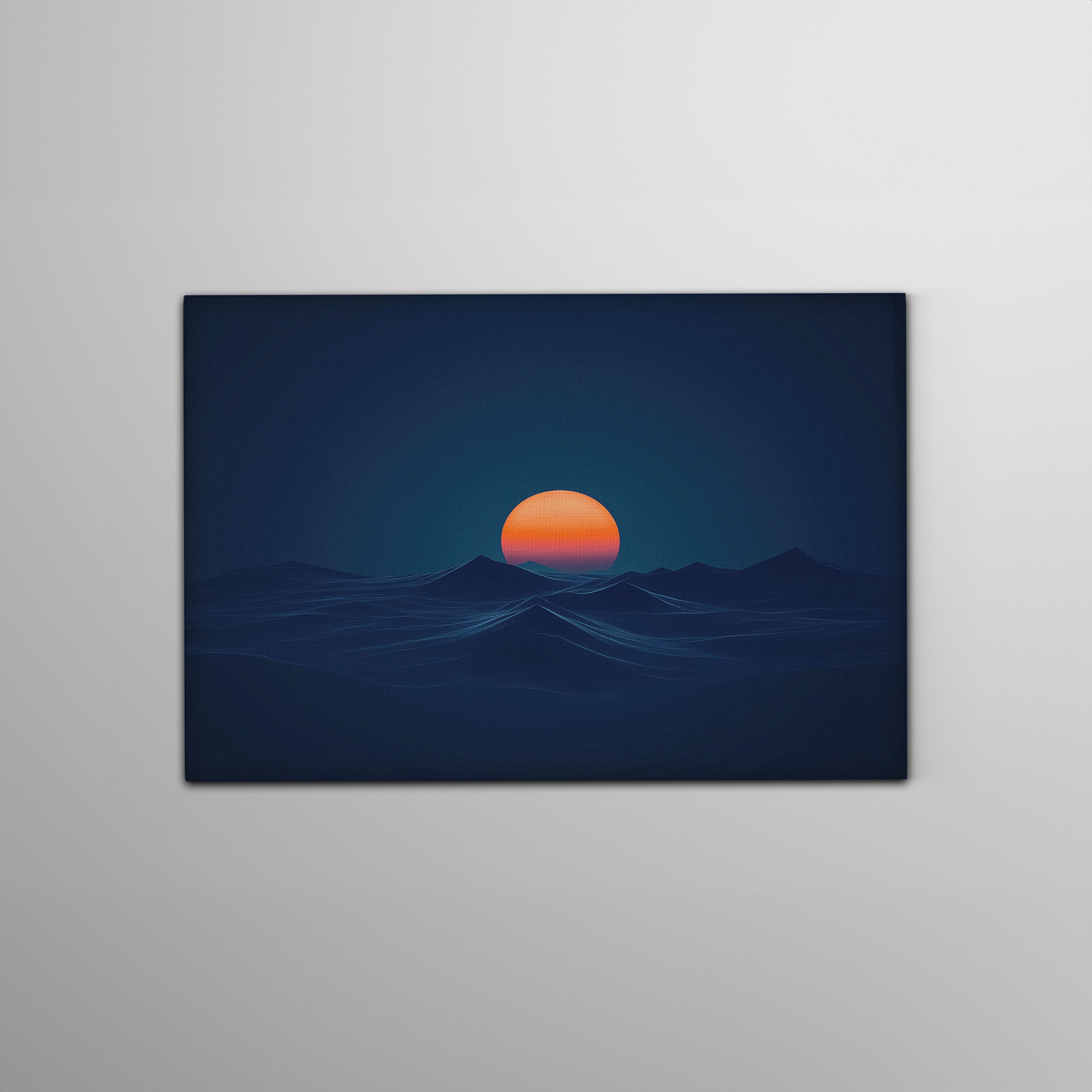 Gün Batımı Minimalist Kanvas Tablo